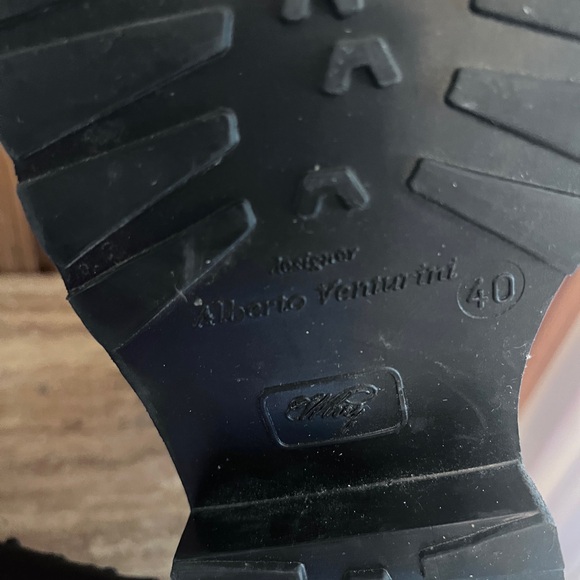 Why Alberto Venturini Motorcycle Boots Calf Military Gothic Belt Punk Boot 40 - Picture 13 of 17